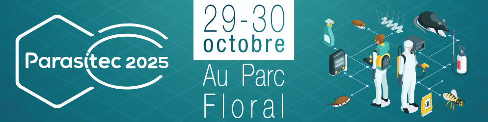 salon PARASITEC 2025 les 29 et 30 octobre 2025 au Parc Floral de Paris